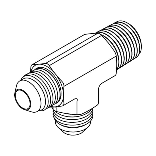 Tompkins Hydraulic Fitting, International 06MJ-04MBSPT-06MJ TEE 3656-06-04-06 - main